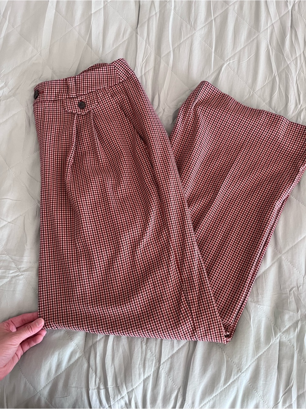 A new day plaid wide leg pants